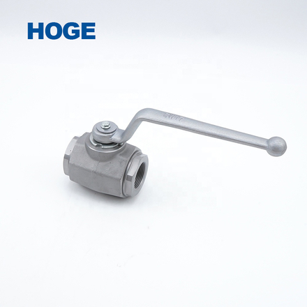 3-Part 2-Way High pressure hydraulic ball valve with external thread DIN 2353