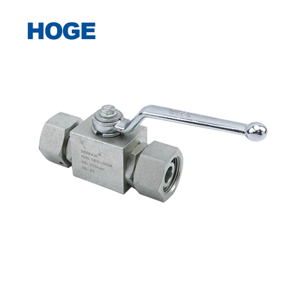 3-Part 2-Way High pressure hydraulic ball valve with external thread DIN 2353