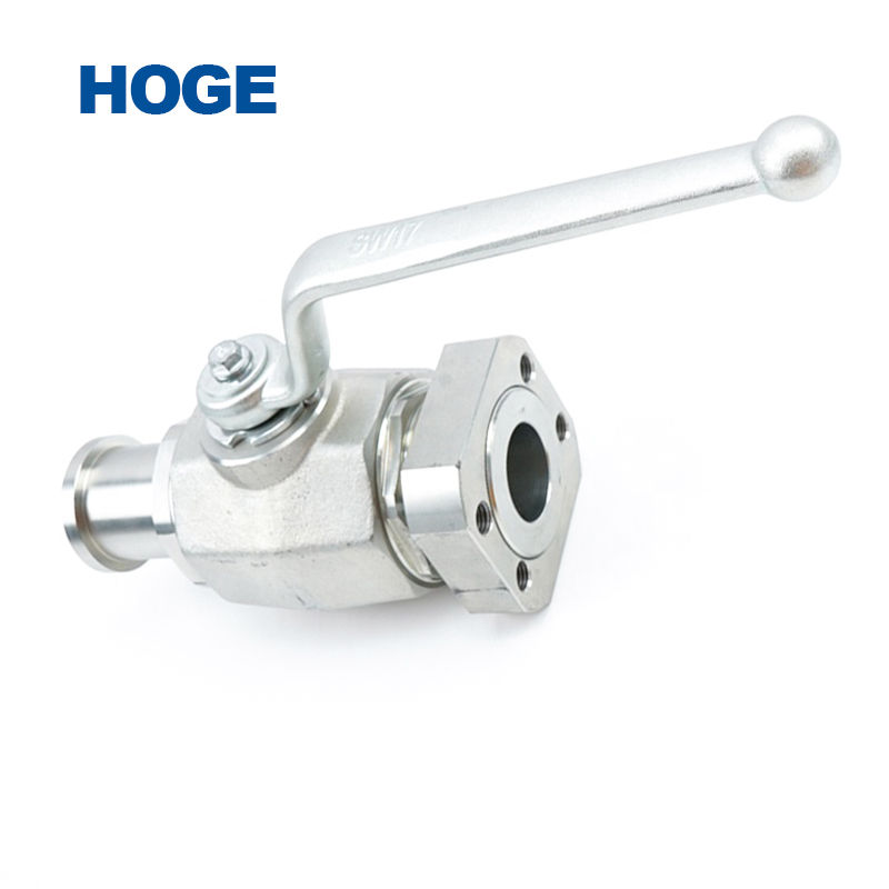 BKH-SAE210-13D/S BKH-SAE210-20D/S Long Handle Hydraulic Priority Valve Sanitary Flanged Ball Valve